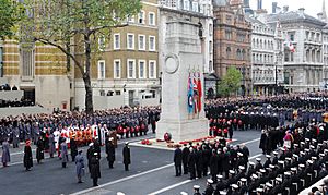 Wreaths Are Laid at the Cenotaph, London During Remembrance Sunday Service MOD 45152052