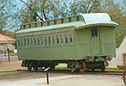Yuma-Yuma Quartermaster Depot–1864-3-Southern Pacific Railroad Passenger Coach Car-S.P. X7 -1875