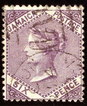 1860ca 6d Jamaica Yv5