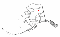 Location of Venetie, Alaska