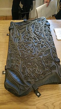 A Wooden Pattern for Textile Printing from William Morris's Company