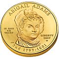 Abigail Adams First Spouse Coin obverse