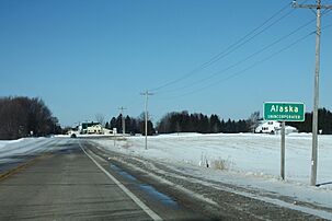 Alaska Wisconsin sign on Highway 42