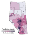 Alberta population density 2021