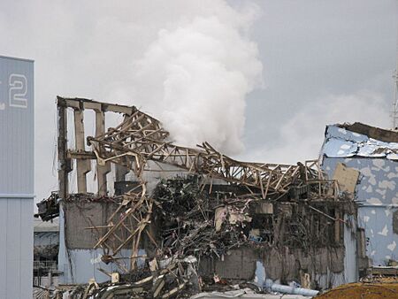Appearance of Fukushima I Nuclear Power Plant Unit 3 after the explosion 20110315