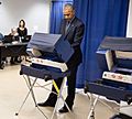 Barack Obama casts an early vote in the 2016 election (cropped)