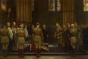 Burial of the British Unknown Warrior, 1920
