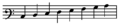 C scale baritone clef