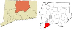 Berlin's location within the Capitol Planning Region and the state of Connecticut