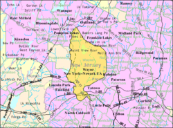 Census Bureau map of Wayne, New Jersey