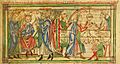 Coronation of Henry the Young King - Becket Leaves (c.1220-1240), f. 3r - BL Loan MS 88