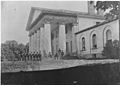 East front of Arlington Mansion (General Lee's home), with Union soldiers on the lawn, 06-28-1864 - NARA - 533118