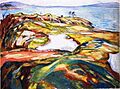 Edvard Munch - Landschaft am Meer (1918)