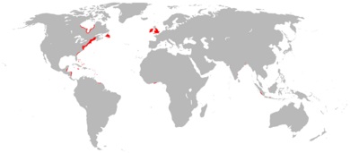English overseas possessions in 1700