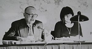 Ernst Jandl and Friederike Mayröcker, public reading, 1974-11, Vienna, Austria