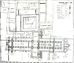 Faversham Abbey Plan 1965