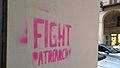 Fight Patriarchy graffiti in Turin