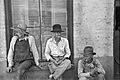 Frank Tengle, Bud Fields, and Floyd Burroughs, cotton sharecroppers, Hale County, Alabama