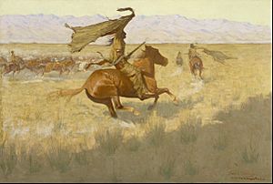 Frederic Remington - Change of Ownership (The Stampede; Horse Thieves) - Google Art Project
