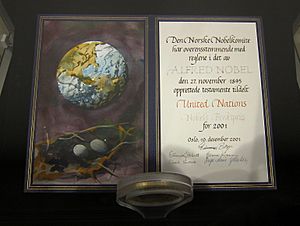 Friedensnobelpreis 2001 Vereinte Nationen