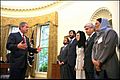 George W. Bush with ministers of Afghanistan in 2002
