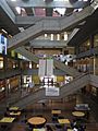 Gould Court atrium at the College of Architecture and Urban Planning, University of Washington