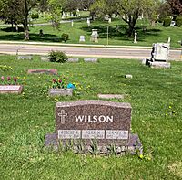 Grave of Robert James Wilson (1929–2014) at Forest Hill Cemetery, Madison, WI