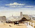 Henry Burn - Swanston Street from Princes Bridge, 1861