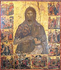 Icon of John Baptist by Emmanouel Tzanes