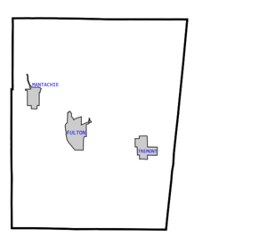 Itawamba County, Mississippi map