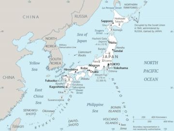 Japan Map CIA 2021