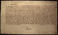 Jean le Bon letter from Windsor to his son Charles about Pierre de la Batut