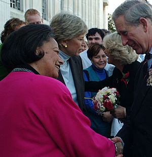 Karen Hastie Williams greets Charles Prince of Wales 2005