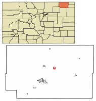 Location of Iliff in Logan County, Colorado.