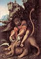 Lucas Cranach d. Ä. - Samson's Fight with the Lion - WGA05717