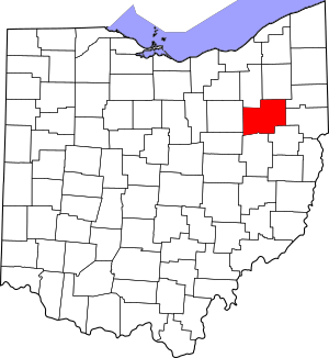 Map of Ohio highlighting Stark County