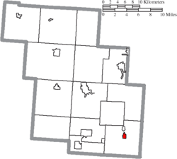 Location of Corning in Perry County