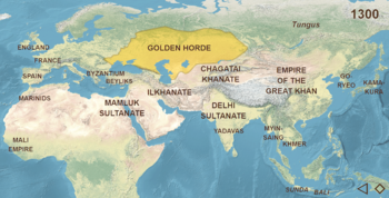 Territories of Golden Horde as of 1300