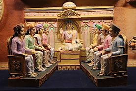 Model of court in Sri Krishnadevaraya asthanam