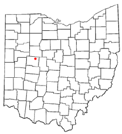 Location of Rushsylvania, Ohio