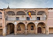 Oficina de turismo, Plaza Mayor, Medinaceli, Soria, España, 2015-12-28, DD 70-72 HDR