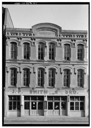 PRINCIPAL (NORTH) SIDE - Strand Historic District, Bolton Estate Building, 2321-2323 Strand, Galveston, Galveston County, TX HABS TEX,84-GALV,38N-1