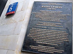 Rafal Lemkin plaque PISM