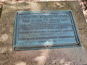 Rocks of Gibraltar dedication plaque, Wisconsin