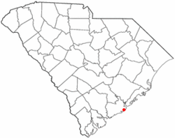 Location of Folly Beach inSouth Carolina