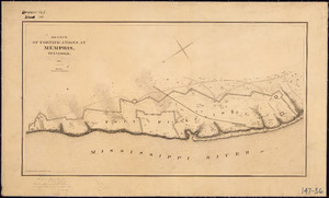 Sketch of Fortifications (Fort Pickering) at Memphis, Tennessee, 1864, drawn by C. Spangenberg, Asst. Engr. - NARA - 305793
