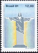 Stamp of Brazil - 1981 - Colnect 215153 - 50th years of Christ Statue in Rio de Janeiro