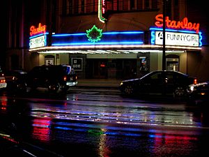 Stanley Theatre at night