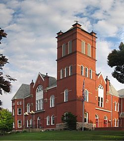 The Sullivan County Courthouse, built 1894, in Laporte