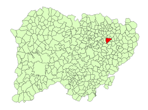 Location of Calvarrasa de Abajo in the province of Salamanca
